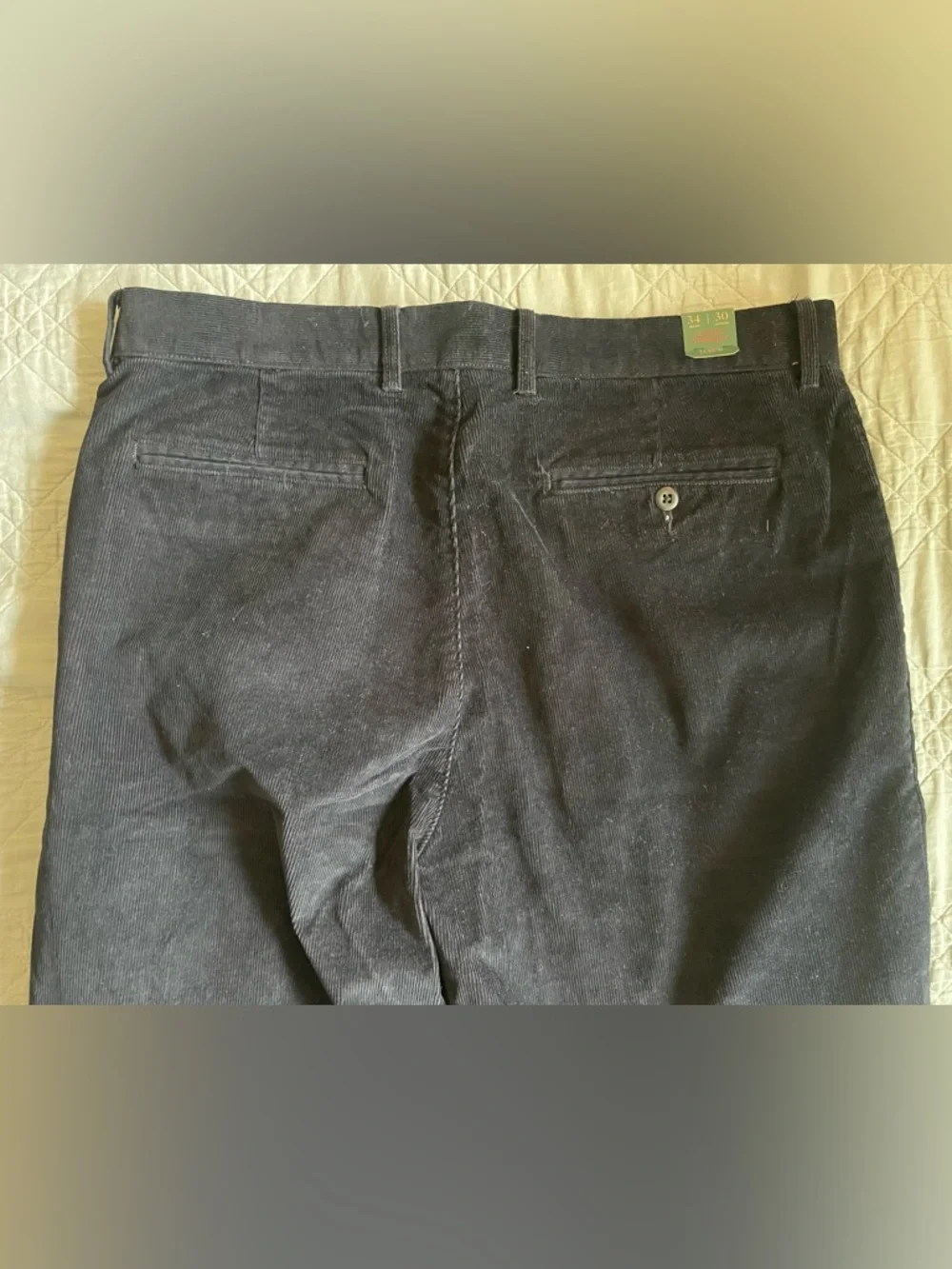 J.‎ Crew Broken-in Straight pant stretch corduroy in Midnight Navy 34 NWT CM717